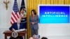 Presiden AS Joe Biden menandatangani perintah eksekutif mengenai kecerdasan buatan di Gedung Putih, Washington, pada 30 Oktober 2023. (Foto: AP/Evan Vucci)