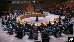 FILE — The United Nations Security Council meets at United Nations headquarters, Dec. 22, 2023. On Saturday, Afghanistan's Taliban authorities criticized the council's resolution calling for the appointment of a special envoy to promote gender and human rights in Afghanistan.