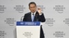 Chinese Premier Li Qiang speaks during the opening of the "Summer Davos" World Economic Forum in Dalian, in China's northeastern Liaoning province, June 25, 2024. 