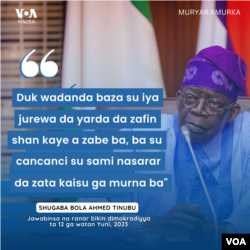 Jawabin Tinubu