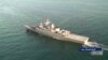 FILE - A photo obtained from video by Iranian state TV IRIB on Dec. 27, 2019, shows the Iran navy frigate Sahand during Iran-Russia-China joint naval drills in the Indian Ocean. Iran on Oct. 19, 2024, joined Russia and Oman for more naval drills on the Indian Ocean.