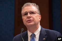 FILE - Daniel Kritenbrink, assistant secretary of state for East Asian and Pacific Affairs, testifies to a full committee hearing about China of the House Foreign Affairs Committee, on Feb. 28, 2023, on Capitol Hill in Washington.