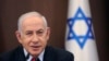 Perdana Menteri Israel Benjamin Netanyahu menghadiri rapat kabinet mingguan di kantor perdana menteri di Yerusalem, Rabu, September 2023.(Abir Sultan/Pool Photo via AP)