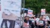 Protesters stage a rally demanding the end of military exercises and propaganda amid rising tensions between North and South Korea, in Seoul, South Korea, June 24, 2024. North Korea resumed launching balloons toward South Korea on Monday night.