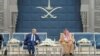 Waleed El Khereiji, right, Saudi deputy foreign minister, meets with Faisal Mekdad, Syria's minister of foreign affairs and expatriates, in Jeddah, Saudi Arabia, April 12, 2023.