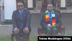 UMongameli Emmerson Mnangagwa lomsekeli wakhe uMnu. Constantino Chiwenga