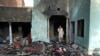 Sebuah rumah yang dirusak massa Muslim yang marah di Jaranwala di distrik Faisalabad, Pakistan, Kamis, 17 Agustus 2023. (Foto: AP)