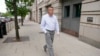 FILE - Shane Lamond departs federal court after pleading not guilty to obstruction of justice and other charges in Washington, May 19, 2023. He retired from the Metropolitan Police Department the same month. 