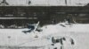 Citra satelit dari Maxar Technologies ini menunjukkan pesawat peringatan dini Beriev A-50 (tengah), di Pangkalan Udara Machulishchy dekat Minsk, Belarusia, 28 Februari 2023.
