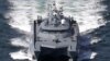 This photo released March 12, 2024, shows an Iranian navy missile corvettte at sea during the "Maritime Security Belt 2024" exercise involving Iran, Russia and China in the Gulf of Oman. (Iran Defense Ministry)