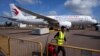 FILE - A COMAC C919 aircraft is displayed during the Singapore Airshow, Feb. 20, 2024. The Chinese aerospace company has showcased its passenger jet as it prepares to take on Airbus and Boeing the single-aisle commercial aircraft market.
