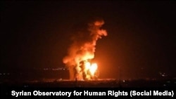 Serangan udara Israel di Suriah menewaskan sedikitnya 42 orang termasuk enam militan Hizbullah, 29 Maret 2024. (Foto: Observatorium Suriah untuk Hak Asasi Manusia)