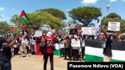 Zvizvawrz zveZimbabwe nePalestine zvichiratidzira muHarare.