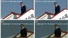 FILE - Chinese netizens and state media accuse Western media of darkening China’s image by dimming footage of U.S. Secretary of State Antony Blinken's recent visit to Beijing.This Chinese social media collage compares images by western and Chinese journalists.