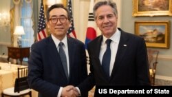 토니 블링컨 미국 국무장관과 조태열 한국 외교장관이 28일 워싱턴에서 회담했다. 사진 = 미국 국무부.