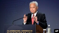 Perdana Menteri Malaysia Ismail Sabri Yaakob menyampaikan pidato pada sesi Konferensi Internasional tentang "Masa Depan Asia" pada 26 Mei 2022 di Tokyo. (Foto: AP)