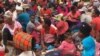 Women whose husbands have not been paid for three months protesting at Vumbachikwe Mine.