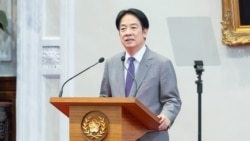 2025年8月1日,台湾总统赖清德在台北就因应美国对等关税政策发表谈话。(台湾总统府照片)