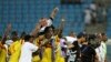 Ba "Aigles" ya Mali nsima na elonga na bango liboso lya ba "Black Stars" ya Ghana na match mpo na 3e place ya CAN 2012 na Malabo, Guinée équatoriale, 11 février 2012.