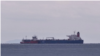 The seized oil tanker Lana, previous name Pegas, is seen anchored off the shore of Karystos, on the Island of Evia, Greece, April 19, 2022. (Vassilis Triandafyllou/Reuters)