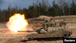 FILE PHOTO: NATO enhanced Forward Presence battle group military exercise Crystal Arrow 2021 in Adazi