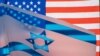 Seorang demonstran memegang bendera AS dan bendera Israel saat orang-orang berkumpul untuk menuntut pembebasan sandera Israel di depan markas Palang Merah di Washington, DC, pada 5 November 2023. (Foto: AFP)