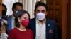 German Foreign Minister Annalena Baerbock, center left, and her Pakistani counterpart. Bilawal Bhutto Zardari. arrive for a press conference after their meeting in Islamabad, Pakistan, June 7, 2022. 