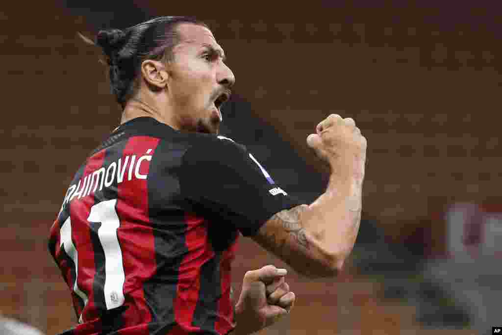 Zlatan Ibrahimovic, AC Milan - Striker Dan wasan gaba na AC Milan Zlatan Ibrahimovic ya kamu da coronavirus a watan Satumba yana mai cewa, "COVID na da karfin gwiwar kama ni” Ya murmure daga cutar, ya kuma buga wasa da Inter Milan a cikin Derby della Madonnina a Oktoba 17. 