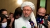 Taliban official Abdul Salam Hanafi, pictured speaking to reporters in Moscow, Oct. 20, 2021, says an all-male meeting of clerics and scholars set for June 30, 2022, in Kabul "will be a positive step for stability in Afghanistan and strengthening national unity."