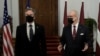 Američki državni sekretar Entoni Blinken i predsednik Letonije Egils Levits na konferenciji za novinare u Rigi u Letoninji, 30. novembra 2021. 