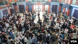 Orientasi bagi para mahasiswa asing di Rice University di Houston, Texas, AS (foto: ilustrasi).