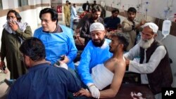 Injured victims of a bomb explosion at a railway station are treated at a hospital in Quetta, southwestern Pakistan, Nov. 9, 2024.