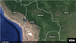 Peta dari wilayah Bolivia. (Foto: Google Maps)