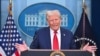 Американскиот претседател Доналд Трамп зборува за несреќата во воздух помеѓу летот 5342 на Американ Ерлајнс и воен хеликоптер во Вашингтон, во салата за брифинг во Белата куќа на 30 јануари 2025 година во Вашингтон.