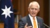 FILE - Australian Prime Minister Malcolm Turnbull speaks to the media during a press conference at Parliament House in Canberra, Australia.