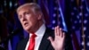 President-elect Donald Trump speaks during a rally in New York on Nov. 9, 2016.