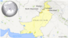 Peta Pakistan dan letak kawasan Waziristan Utara dan Khyber di Pakistan.