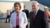 U.S. Secretary of State Rex Tillerson is welcomed by U.S. ambassador Roberta Jacobson as he arrives at Benito Juarez international Airport in Mexico City, Feb. 22, 2017. 
