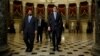 FILE - Speaker of the House Paul Ryan (R-WI), right, walks to the House floor before a vote, on Capitol Hill in Washington, Feb. 9, 2018.