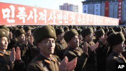 지난 2016년 1월 평양 김일성 광장에서 북한의 수소탄 핵실험을 축하하는 대규모 군민집회가 열렸다.
