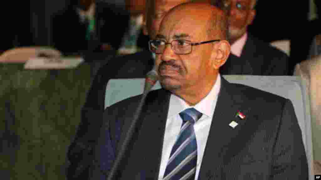 Sudanese President al-Bashir attends an African Union summit on health focusing on HIV and AIDS in Abuja.