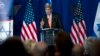 FILE - U.S. Secretary of State John Kerry speaks to the Saban Forum in Washington, D.C., Dec. 7, 2014. Speaking Sunday at the annual forum, Kerry said that the peace process between Israel and the Palestinians is “getting worse” and “moving in the wrong direction."