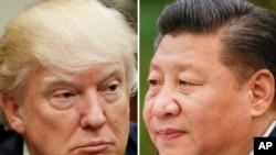 Shugaban Amurka Donald Trump (Hagu) Da Shugaba Xi Jinping Na China (Dama)