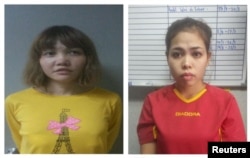 Suspects Doan Thi Huong (left), and Siti Aisyah (right) were arrested in Malaysia in connection with the murder of Kim Jong Nam.