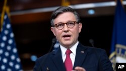 Спікер Палати представників Конгресу США республіканець Майк Джонсон, 29 лютого 2024. AP Photo/J. Scott Applewhite