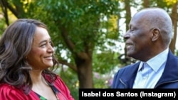 Isabel dos Santos na tata wa ye José Eduardo dos Santos mokonzi ya kala ya Angola, na foto etiyamaki na Instagram na ye le 31 décembre 2019