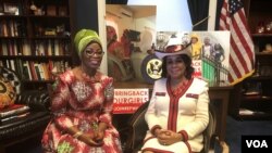 'Yar Majalisar wakilan Amurka Frederica Wilson tare da Grace Alheri Abdu ta VOA
