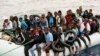 Migration EU Libya - African migrants boat in the Mediterranean