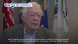 VOA60 America - Tributes pour in following the death of former U.S. President Jimmy Carter