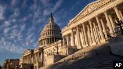 The Capitol is seen on the morning after Election Day, in Washington, Nov. 7, 2018. 
